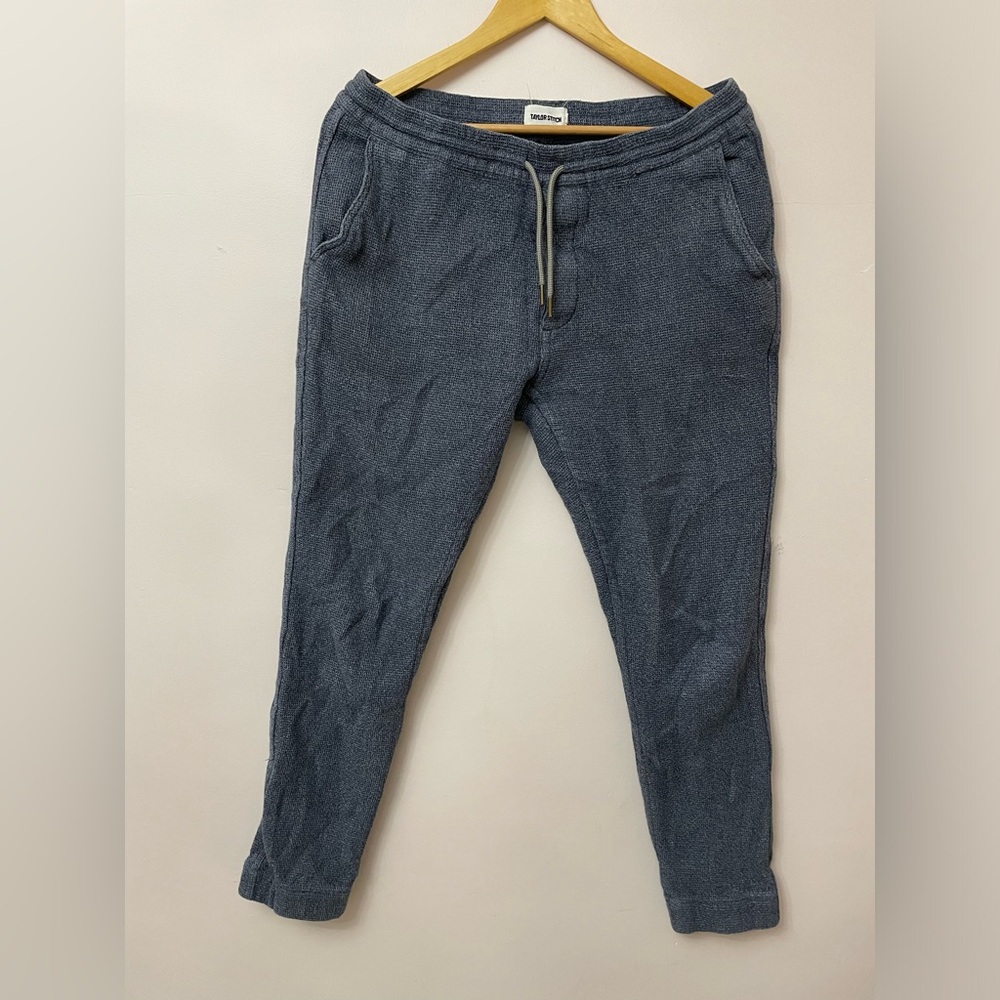Taylor Stitch Slate Blue Fleece Joggers